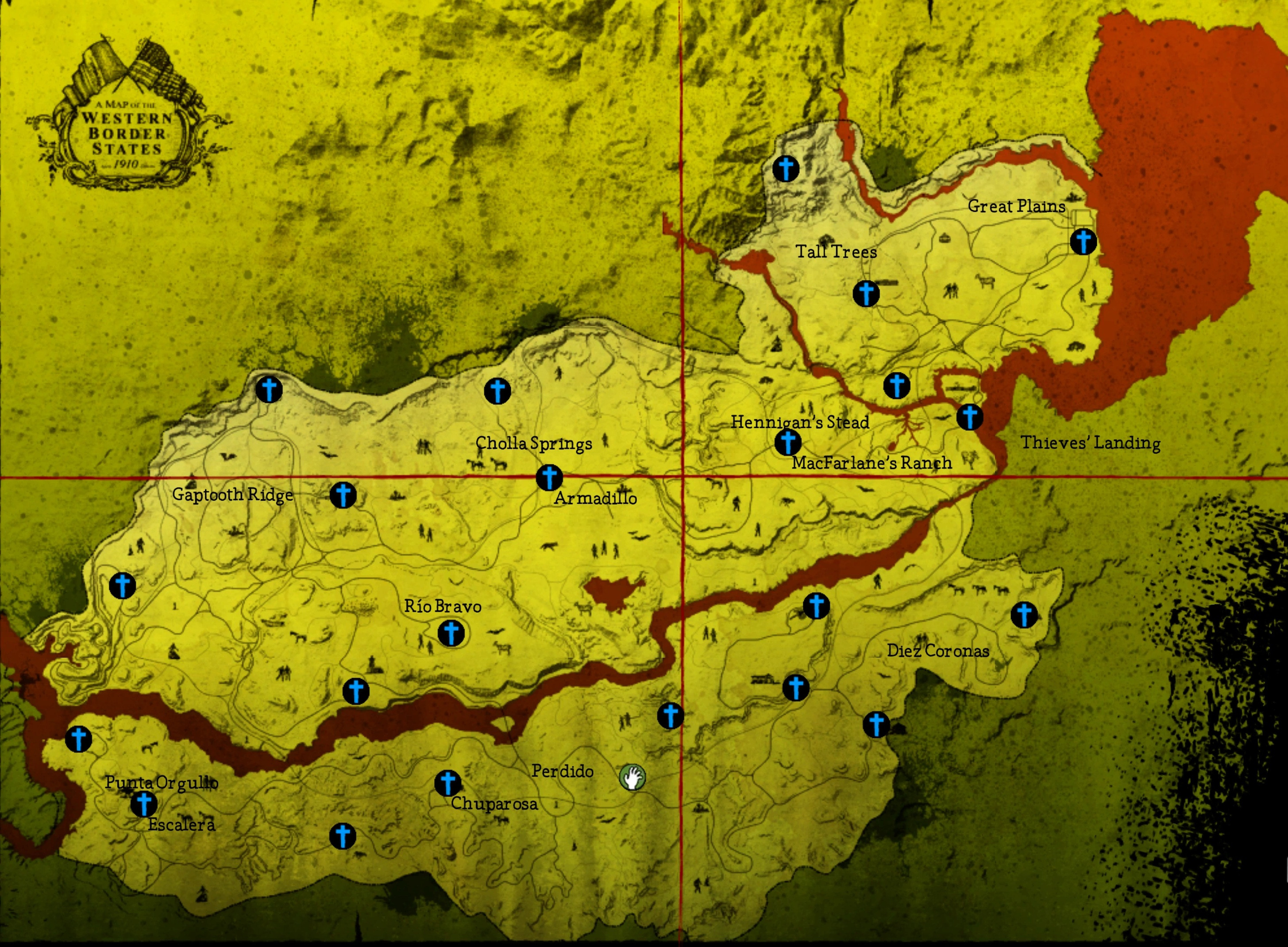 Red Dead Redemption Undead Nightmare - Carte officielle